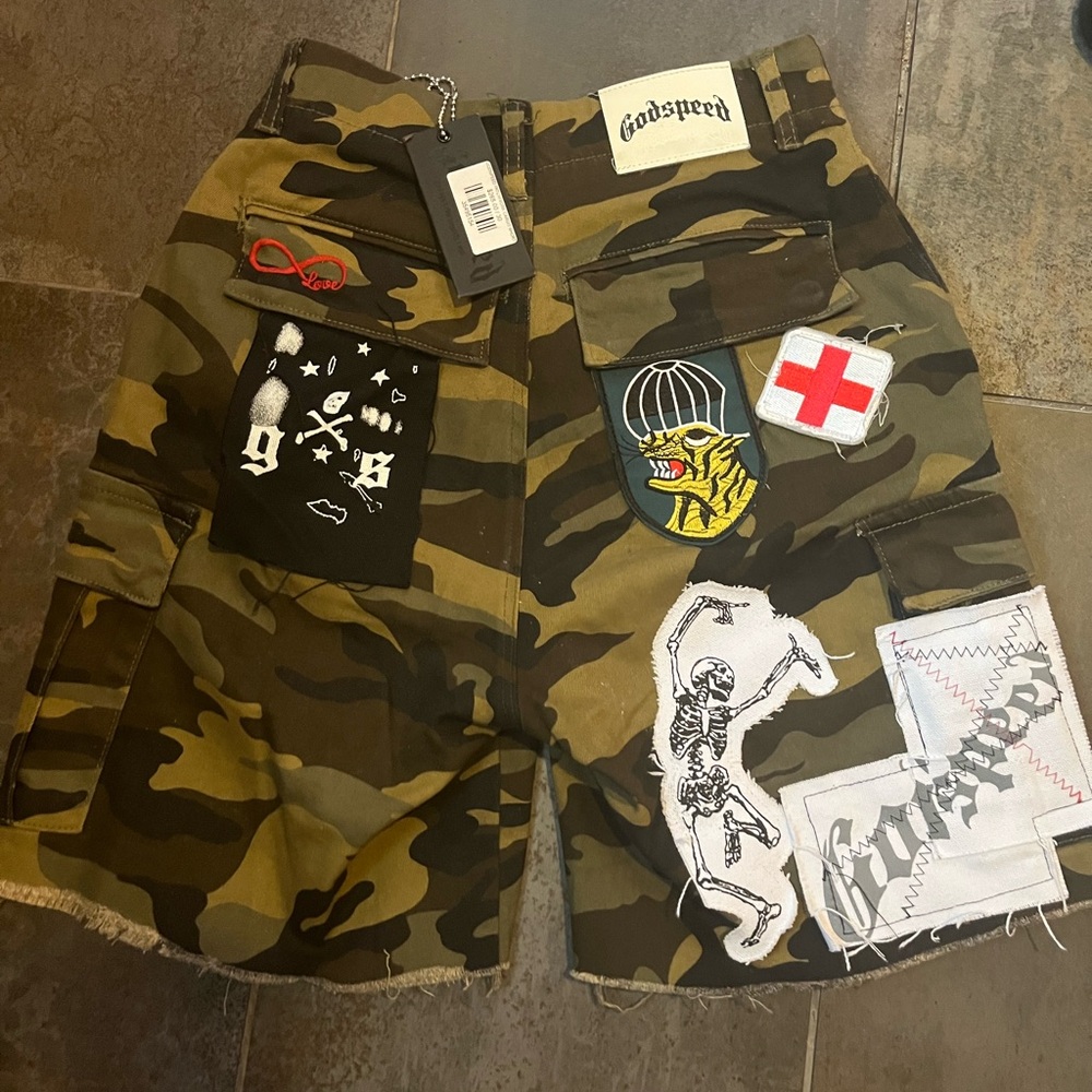 Camouflage Patchwork Men Shorts - image 2